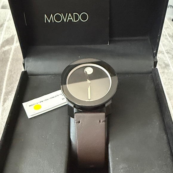 Movado Men's Watch with Black Dial and Brown Leather New Never Worn 
$150 FIRM - Picture 2 of 3